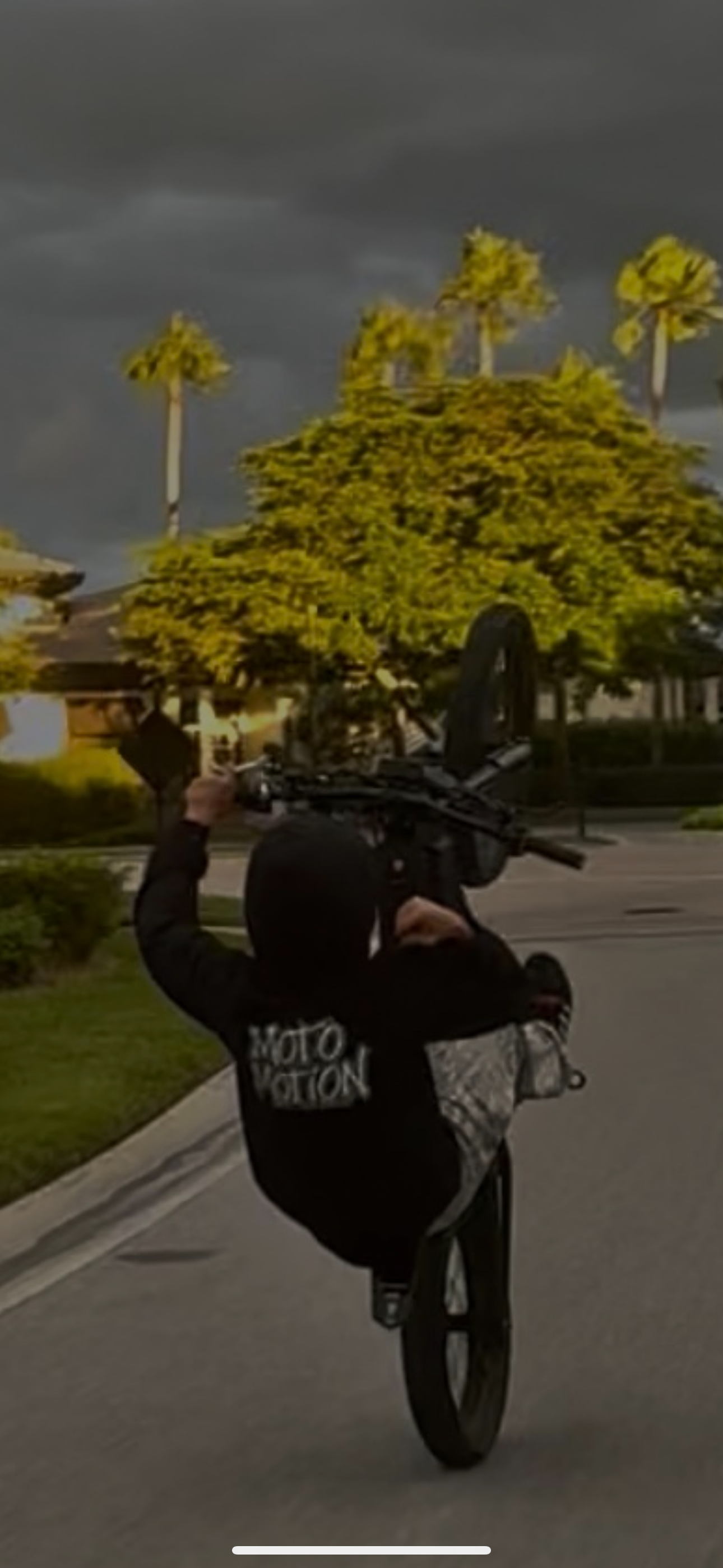 "MotoMotion"Black Drawstring Hoodie